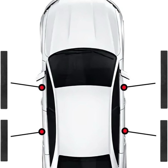 4PCS Carbon Fiber for Camaro Accessories Door Sill Protector RS Emblem Door - Picture 4 of 5